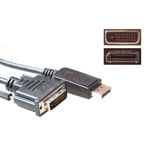 ACT DisplayPort Male auf DVI Male Adapterkabel 1.8 Meter