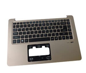 Acer Laptop Tastatur Qwerty US + obere Abdeckung - Gold
