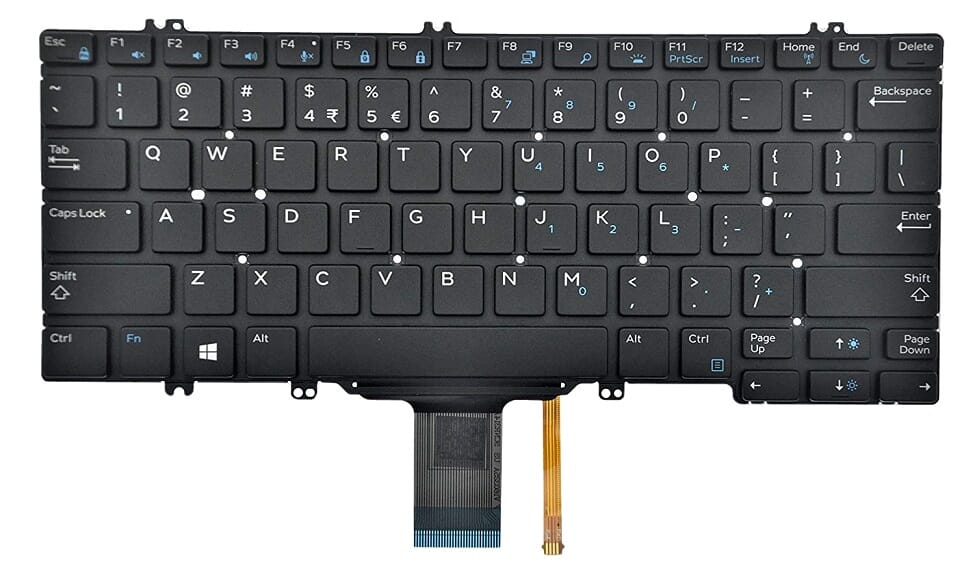 Dell Laptop-Tastatur Qwerty US + Hintergrundbeleuchtung