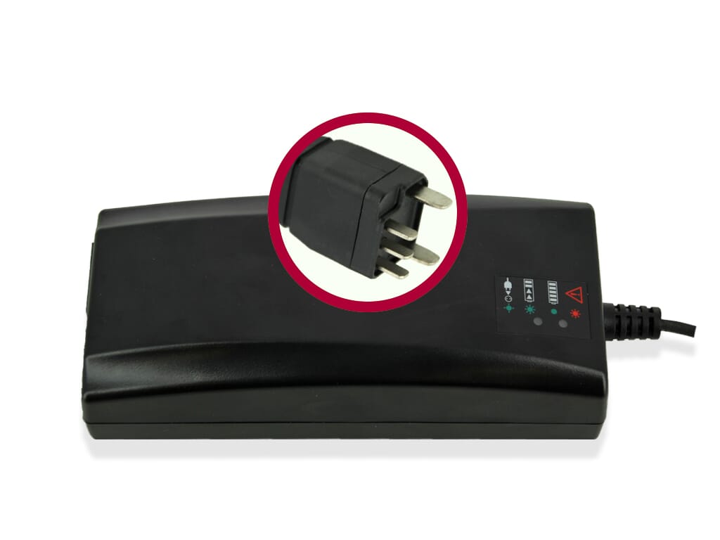 BMZ Derby Cycle Ladegerät Li-Ion 42V 4A Blade Contact