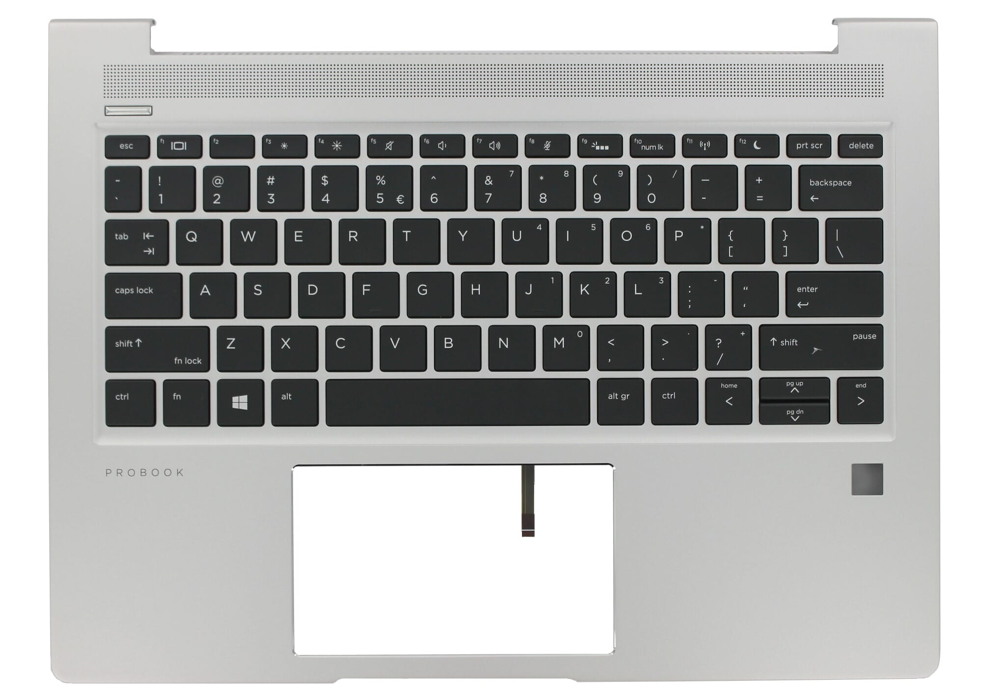 HP Laptop Tastatur Qwerty US + obere Abdeckung, Hintergrundbeleuchtung