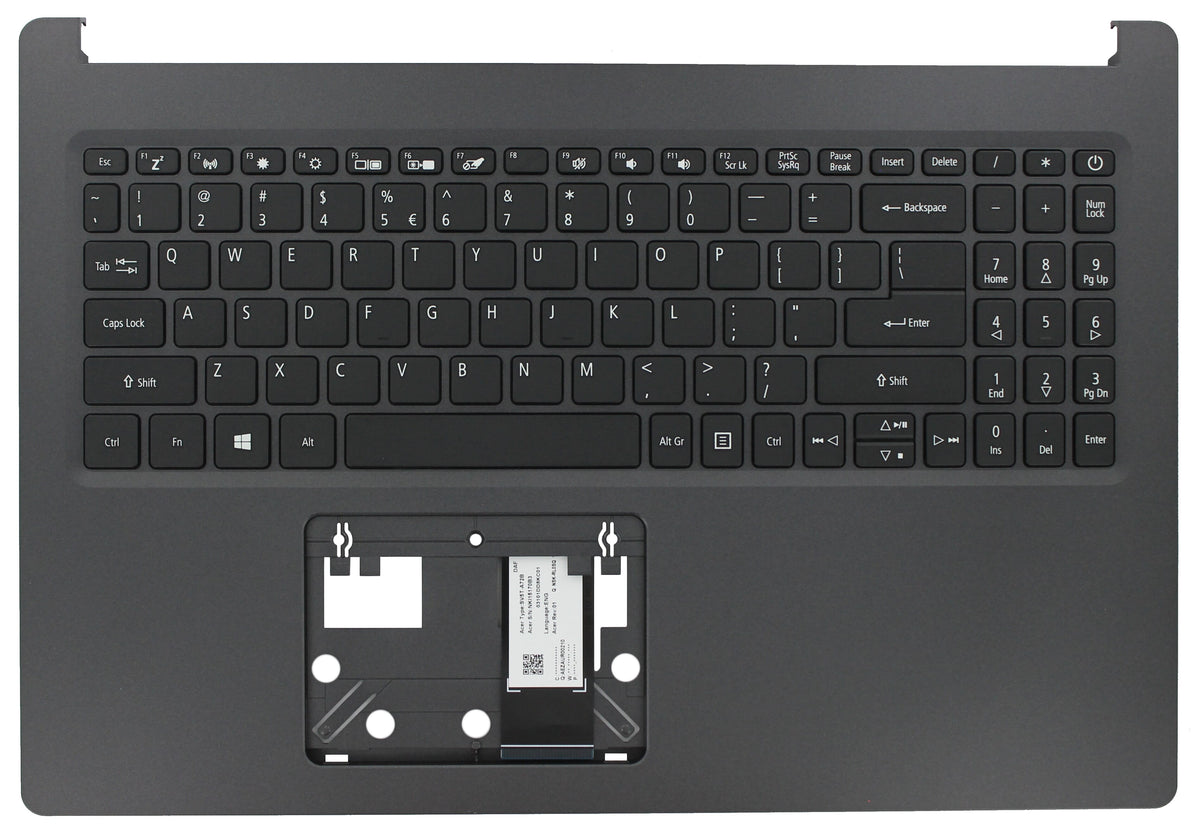 Acer Laptop Tastatur Qwerty US + Top Cover - Schwarz