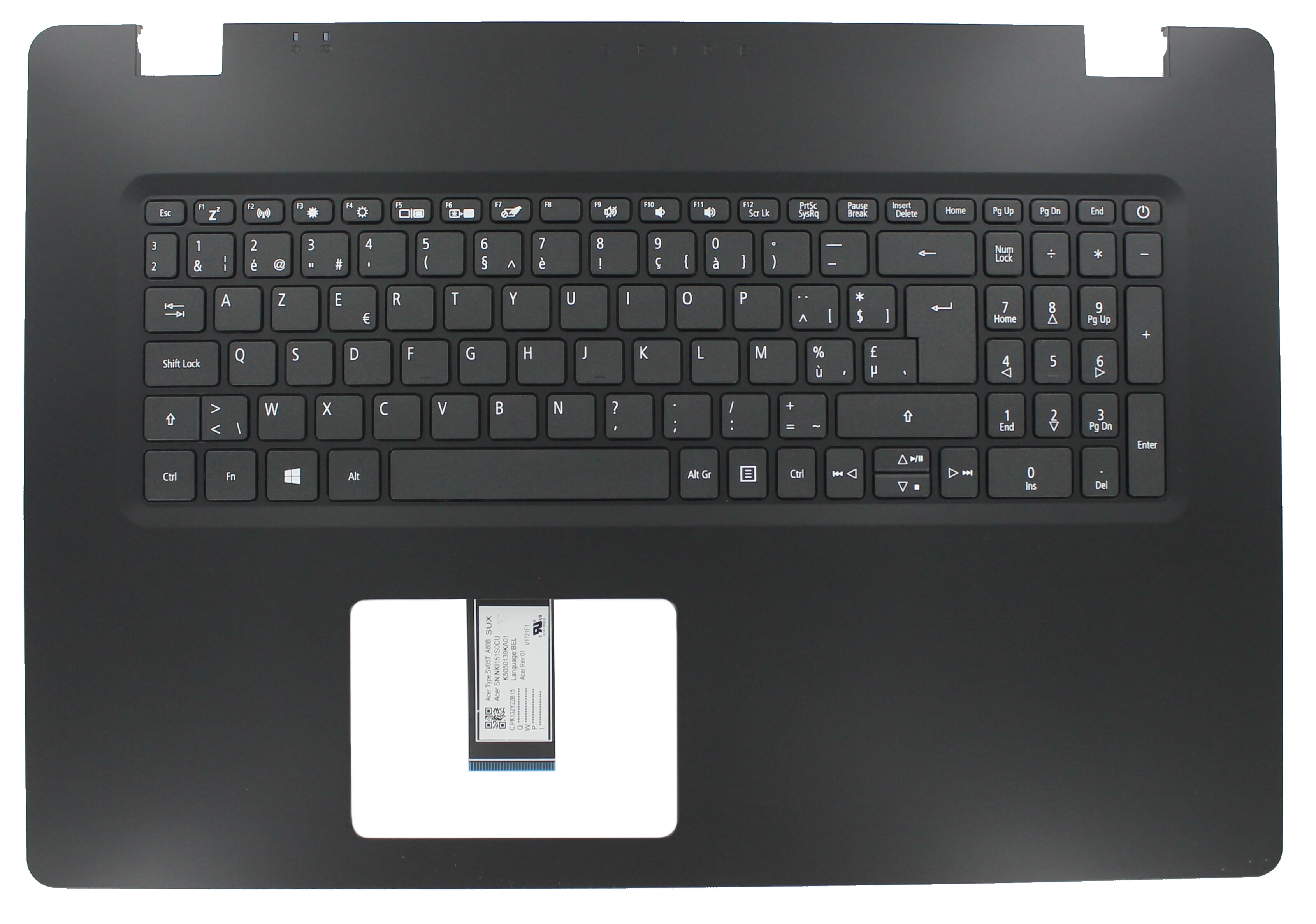 Acer Laptop Tastatur Azerty BE + Top Cover - Schwarz