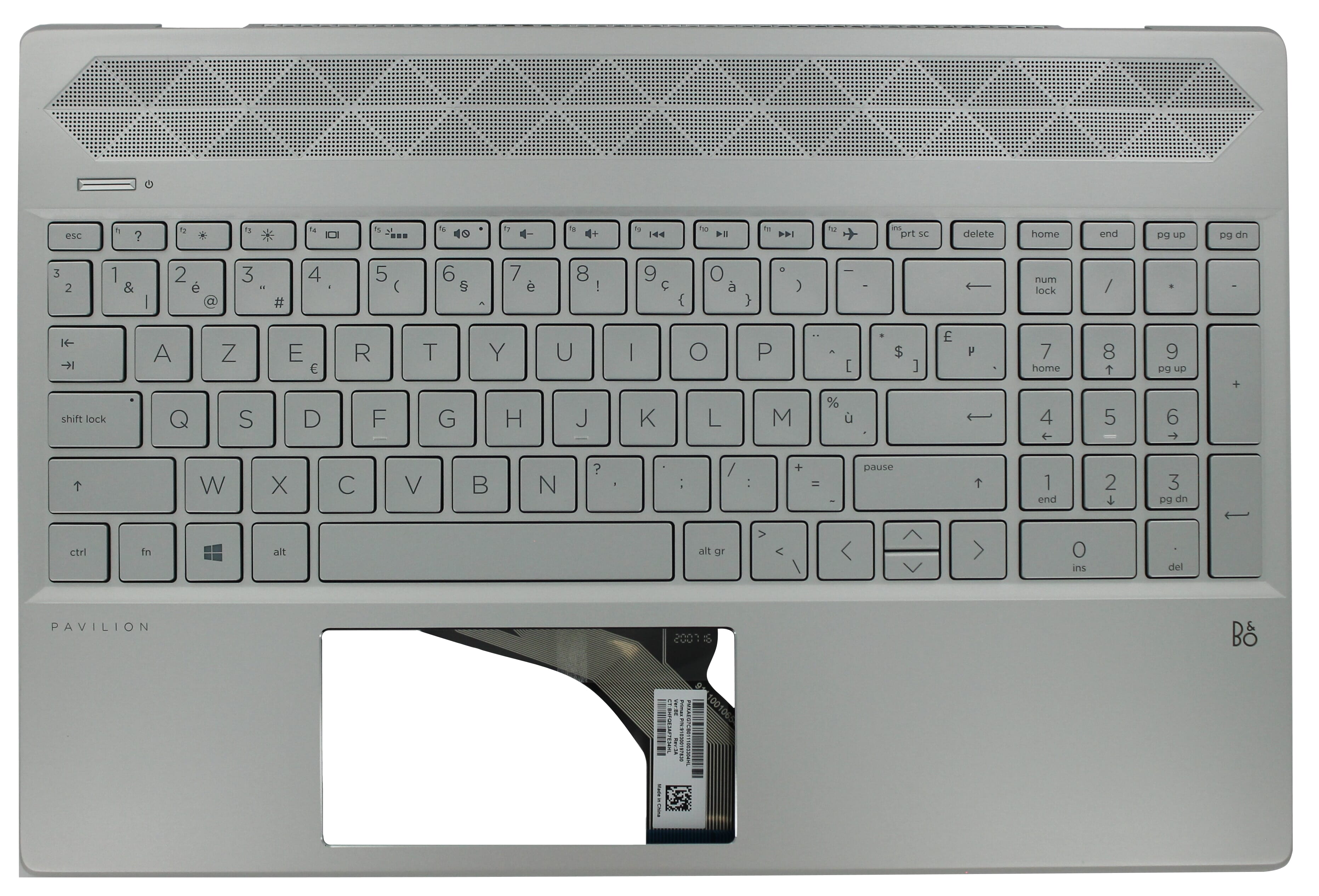 HP Laptop-Tastatur Azerty BE + obere Abdeckung, hintergrundbeleuchtet