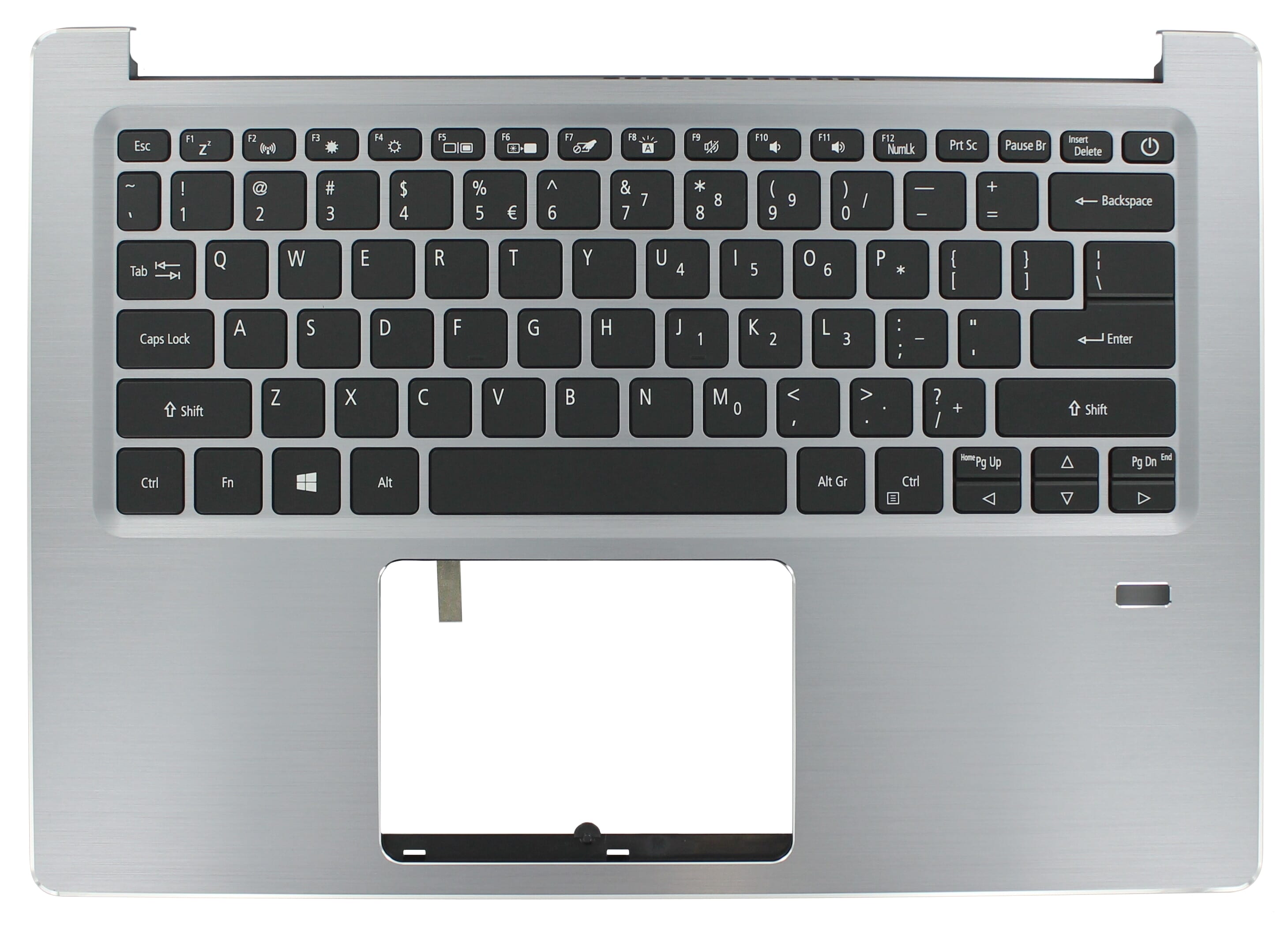 Acer Laptop Tastatur Qwerty US + Top Cover - Silber