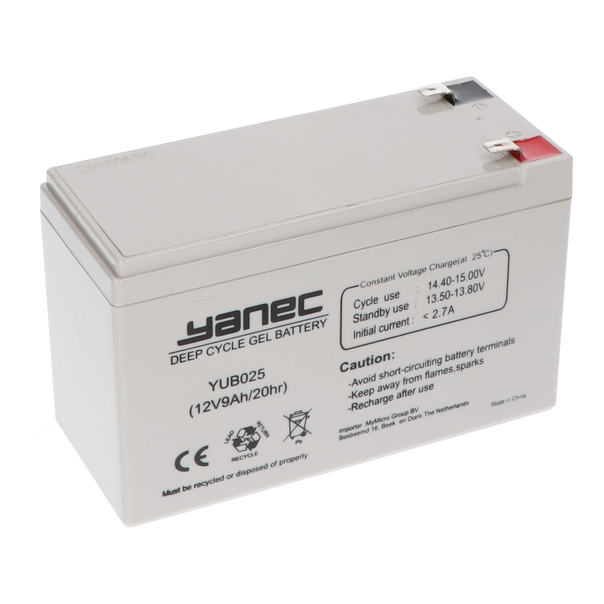 Yanec Gel Akku 12V 9Ah