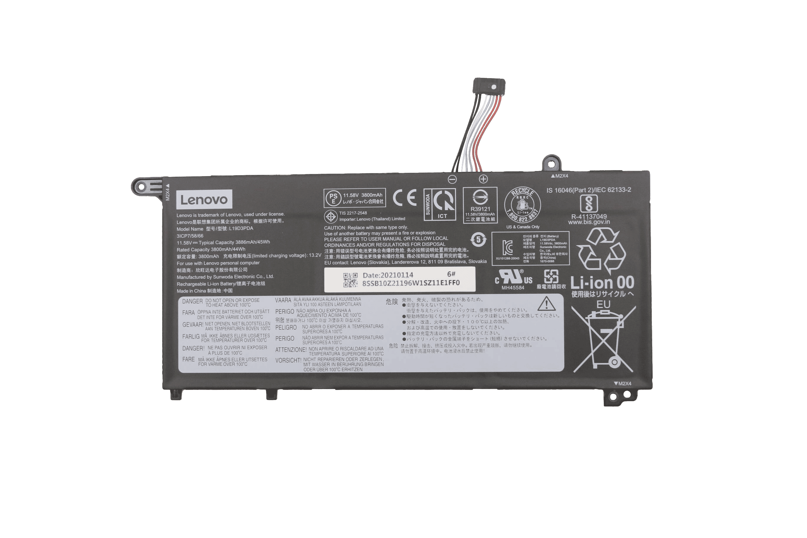 Lenovo Laptop Akku 3890mAh