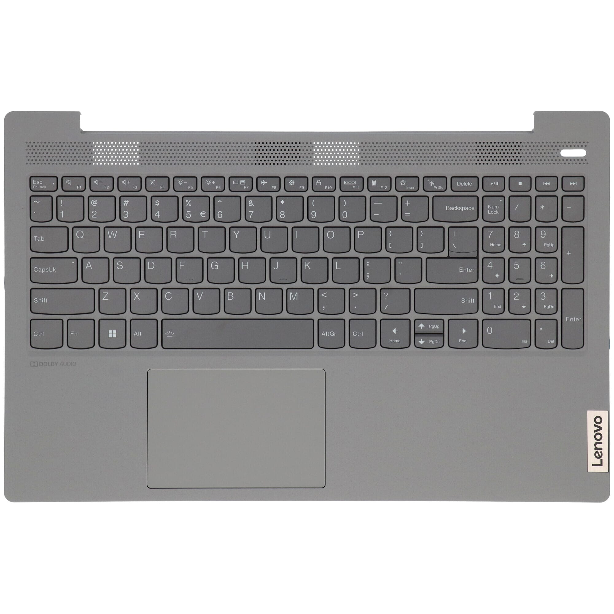 Lenovo Laptop Tastatur Qwerty US + Top Cover, BL - Grau