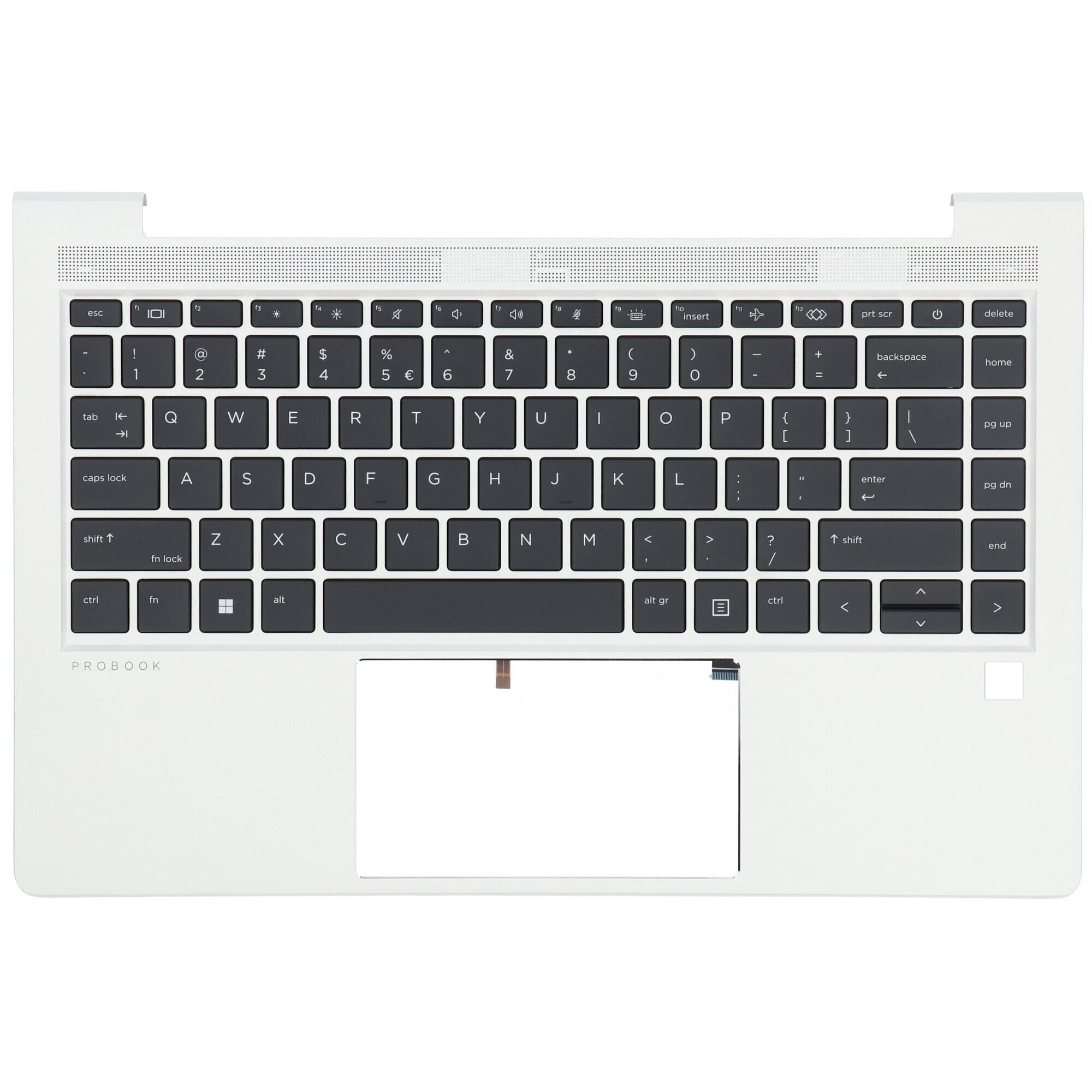 HP Laptop Tastatur Qwerty US + Top Cover, Hintergrundbeleuchtung -Silber