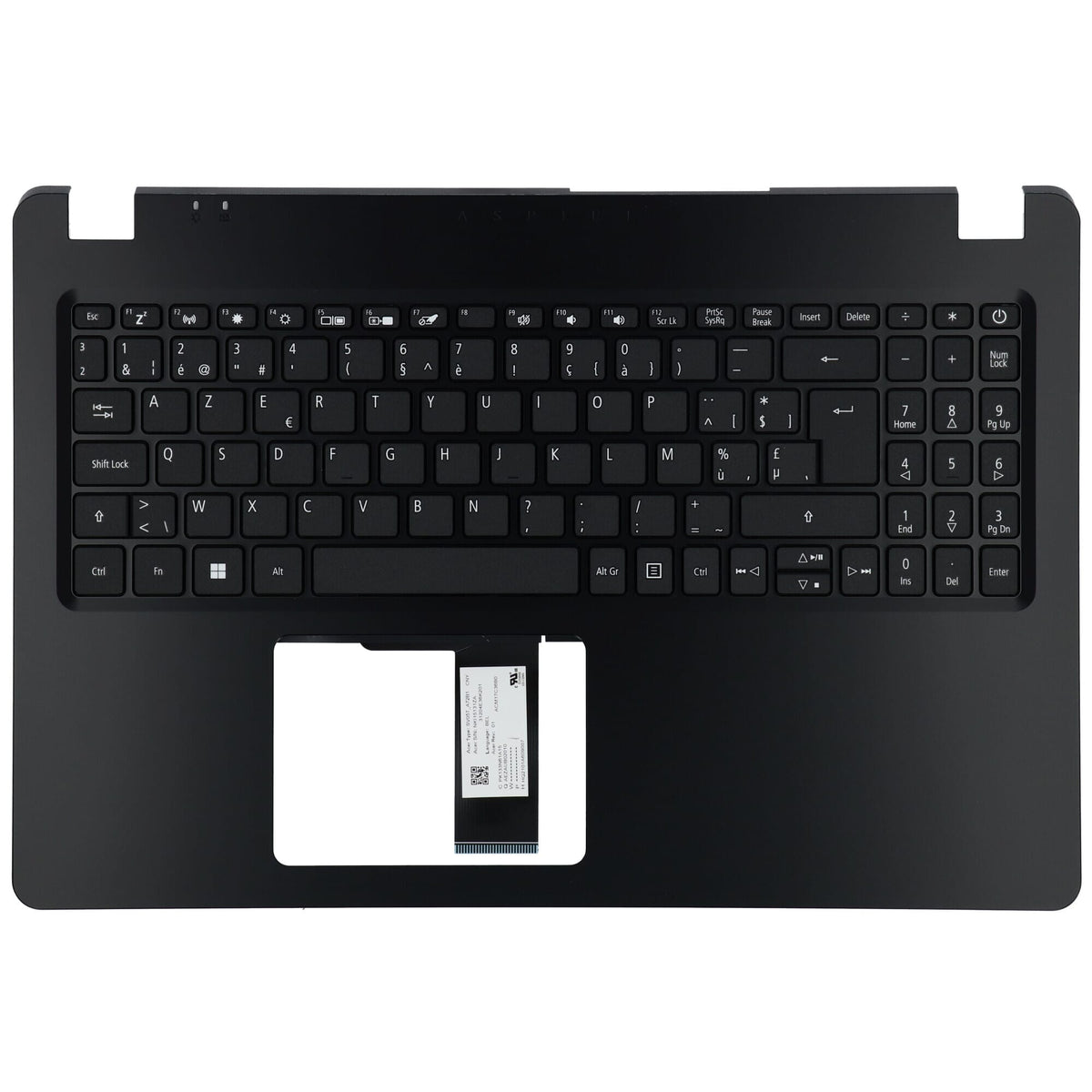 Acer Laptop Tastatur Azerty BE + Top Cover - Schwarz