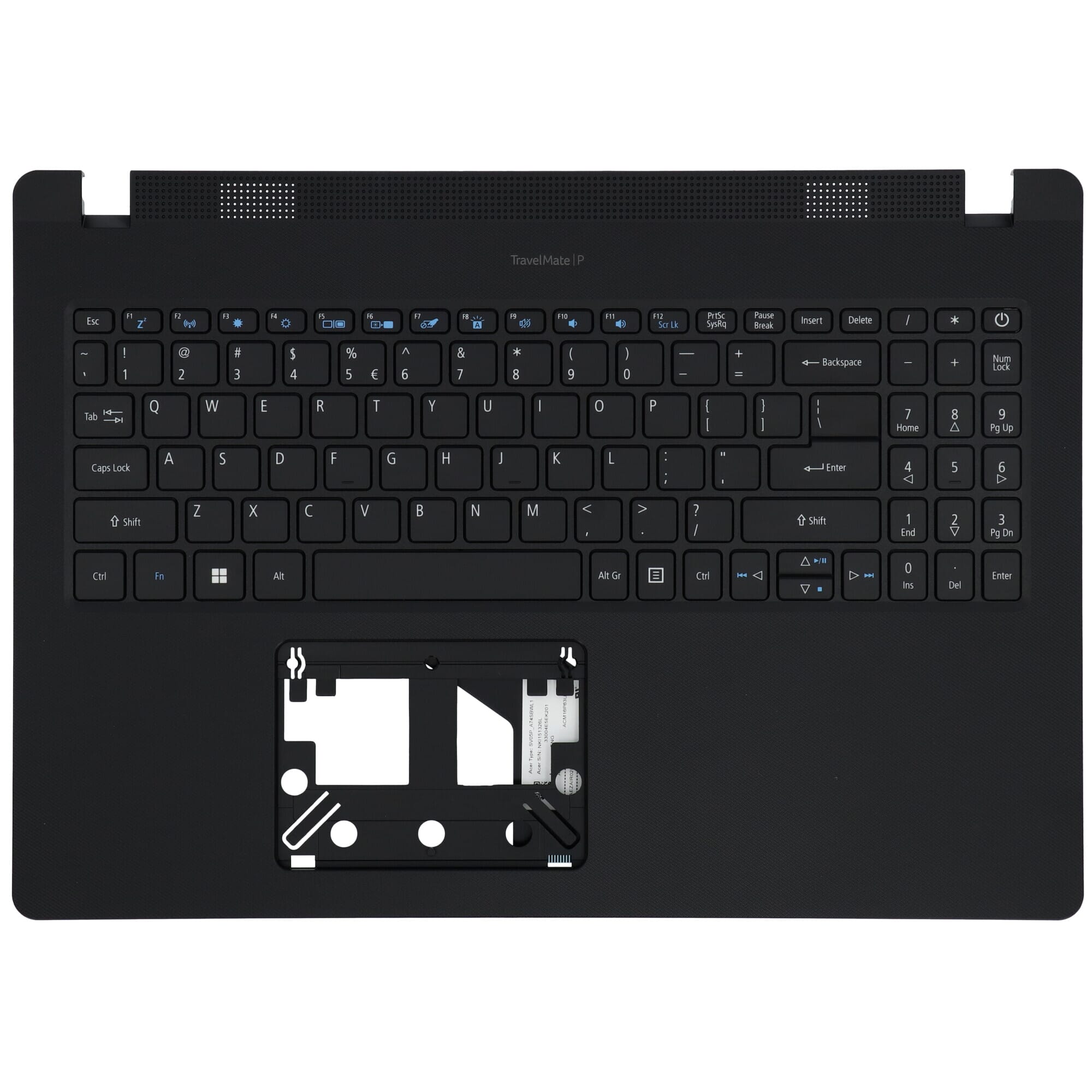 Acer Laptop Tastatur Qwerty US + Top Cover, BL - Schwarz