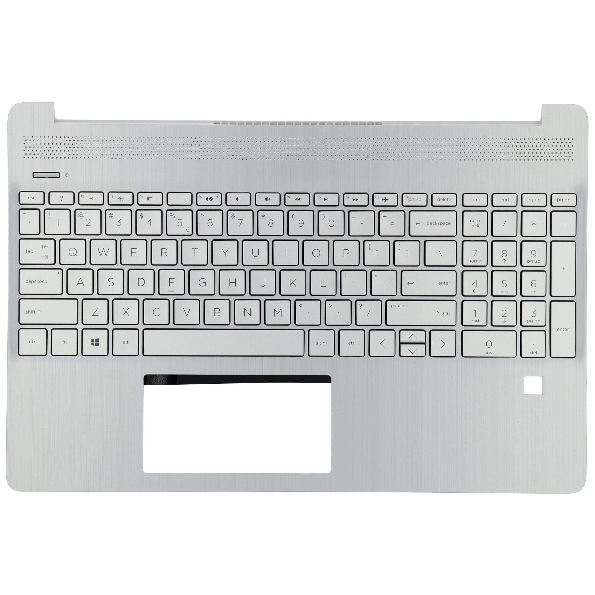 HP Laptop Tastatur Qwerty US + obere Abdeckung - Silber