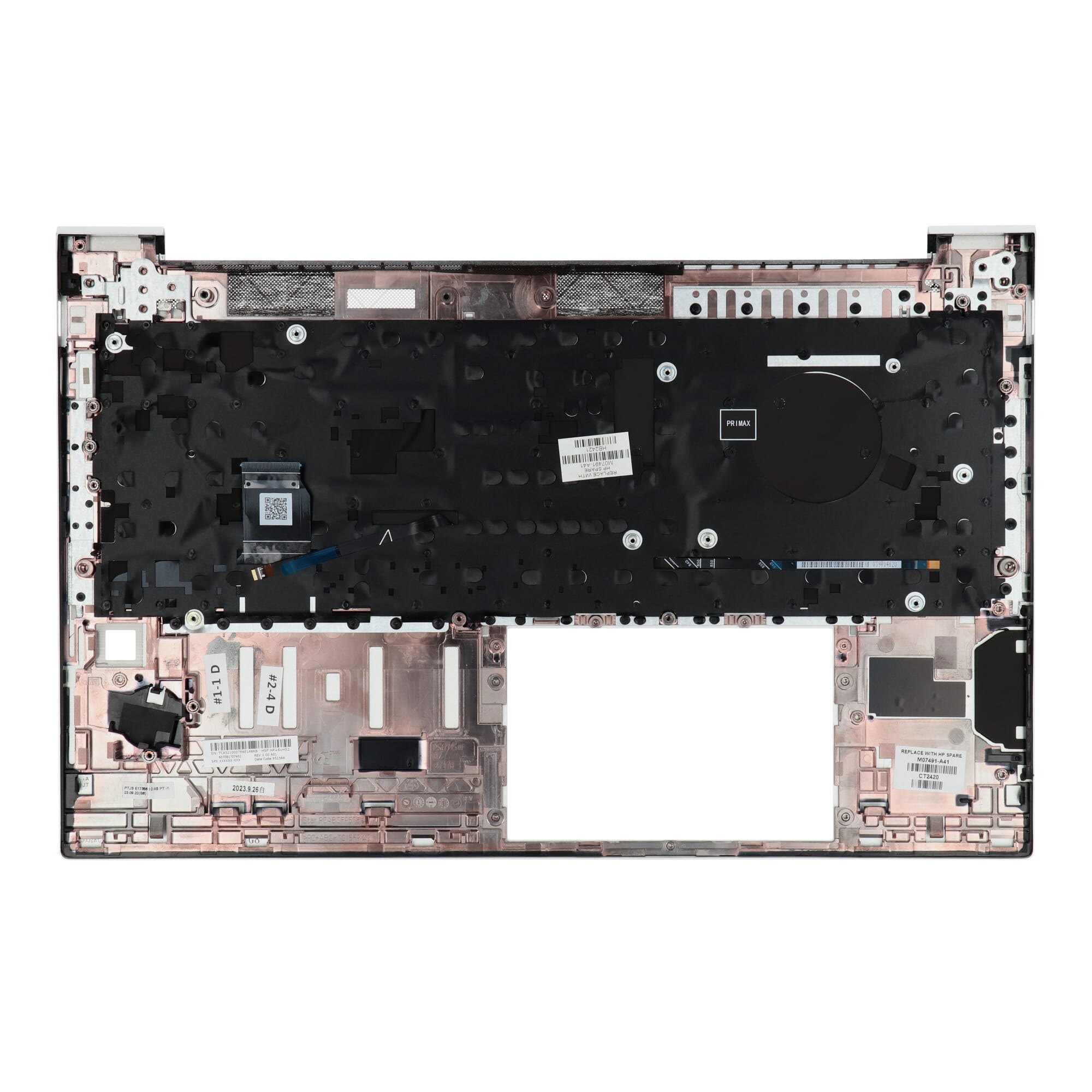 HP Laptop Tastatur Azerty BE + Top Cover, BL - Silber