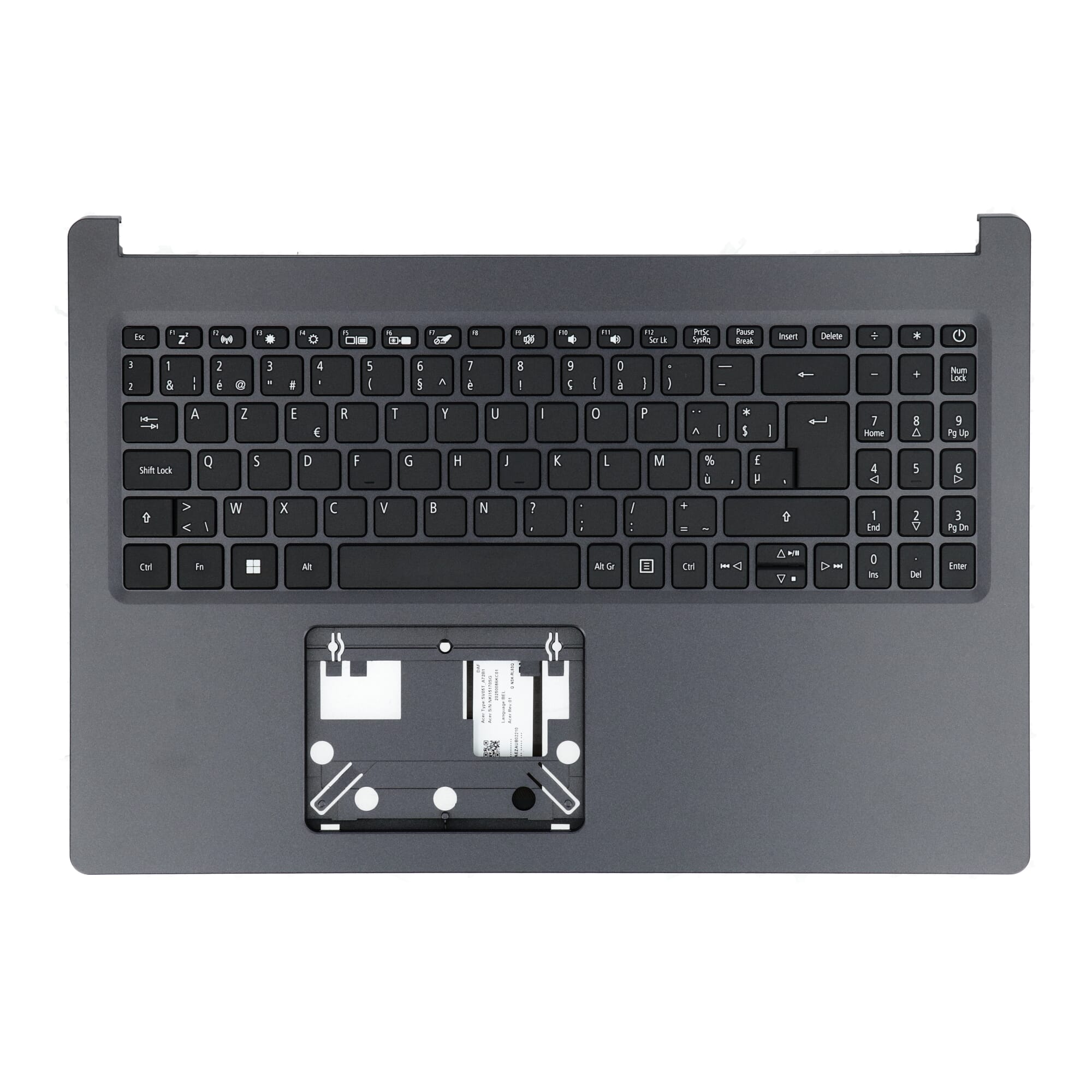 Acer Laptop Tastatur Azerty BE + Top Cover - Schwarz