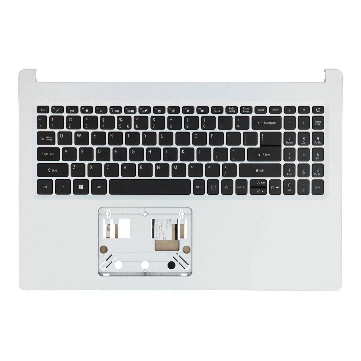 Acer Laptop Tastatur Qwerty US inkl. Top Cover - Silber