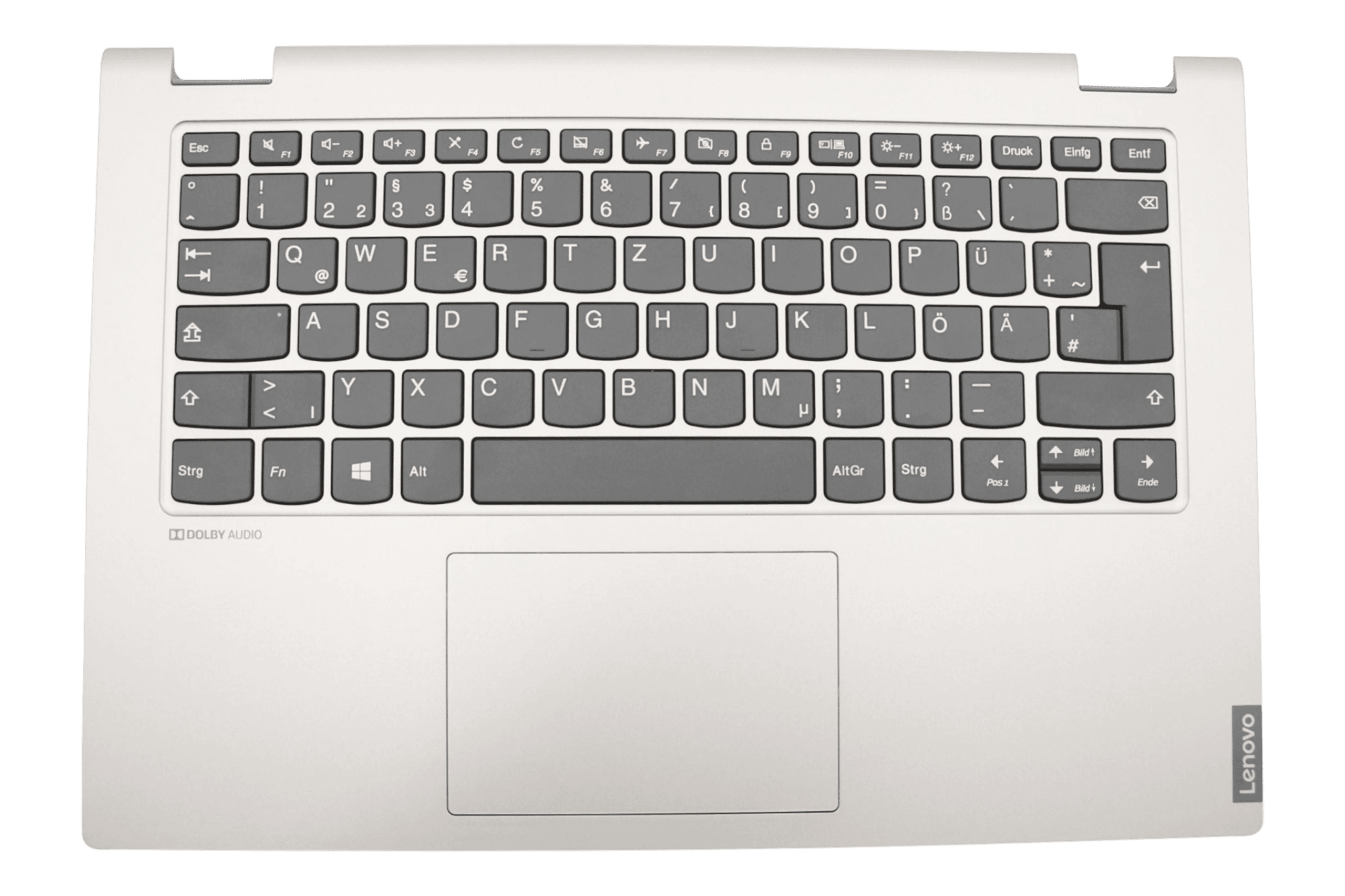 Lenovo Laptop Toetsenbord Qwertz DE +Top Cover - Grijs