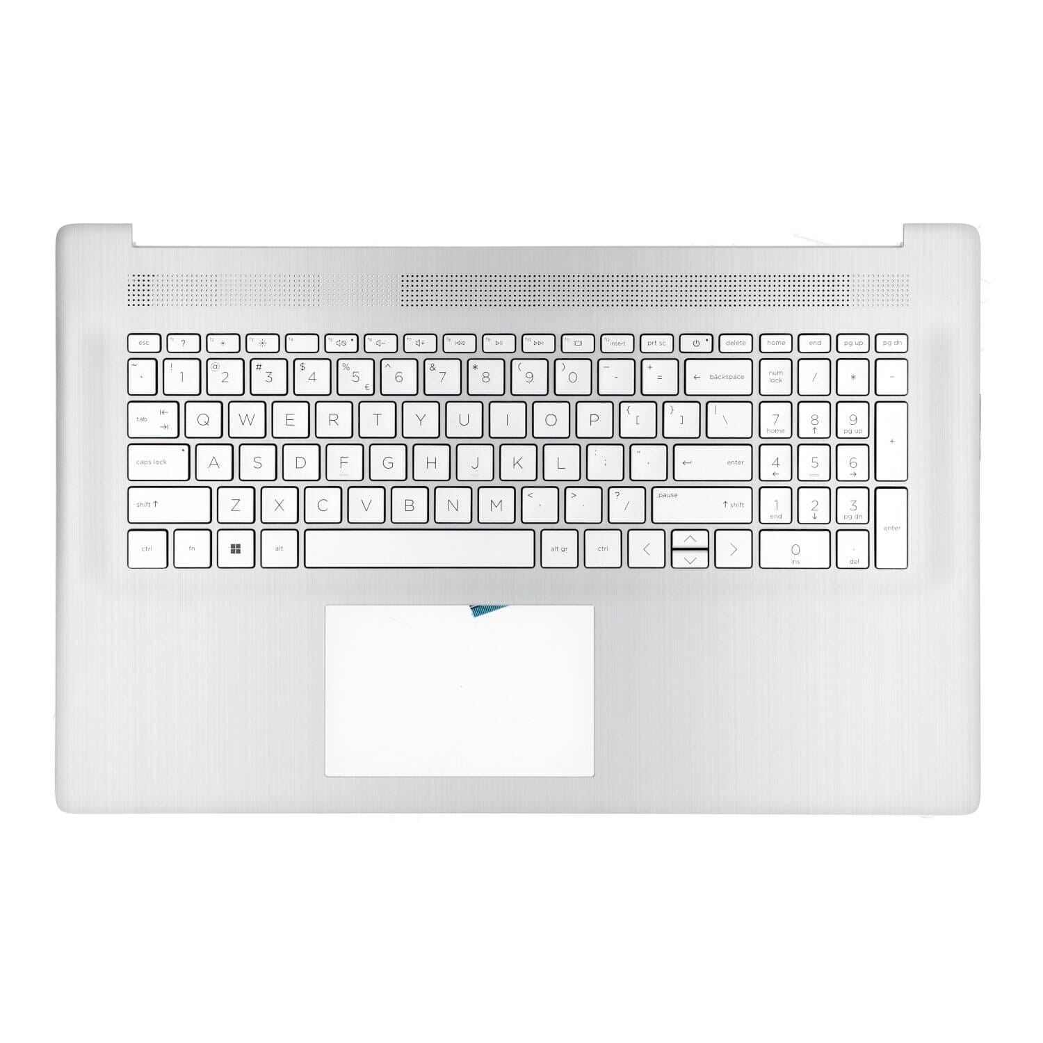 HP Laptop Tastatur Qwerty US + obere Abdeckung - Silber