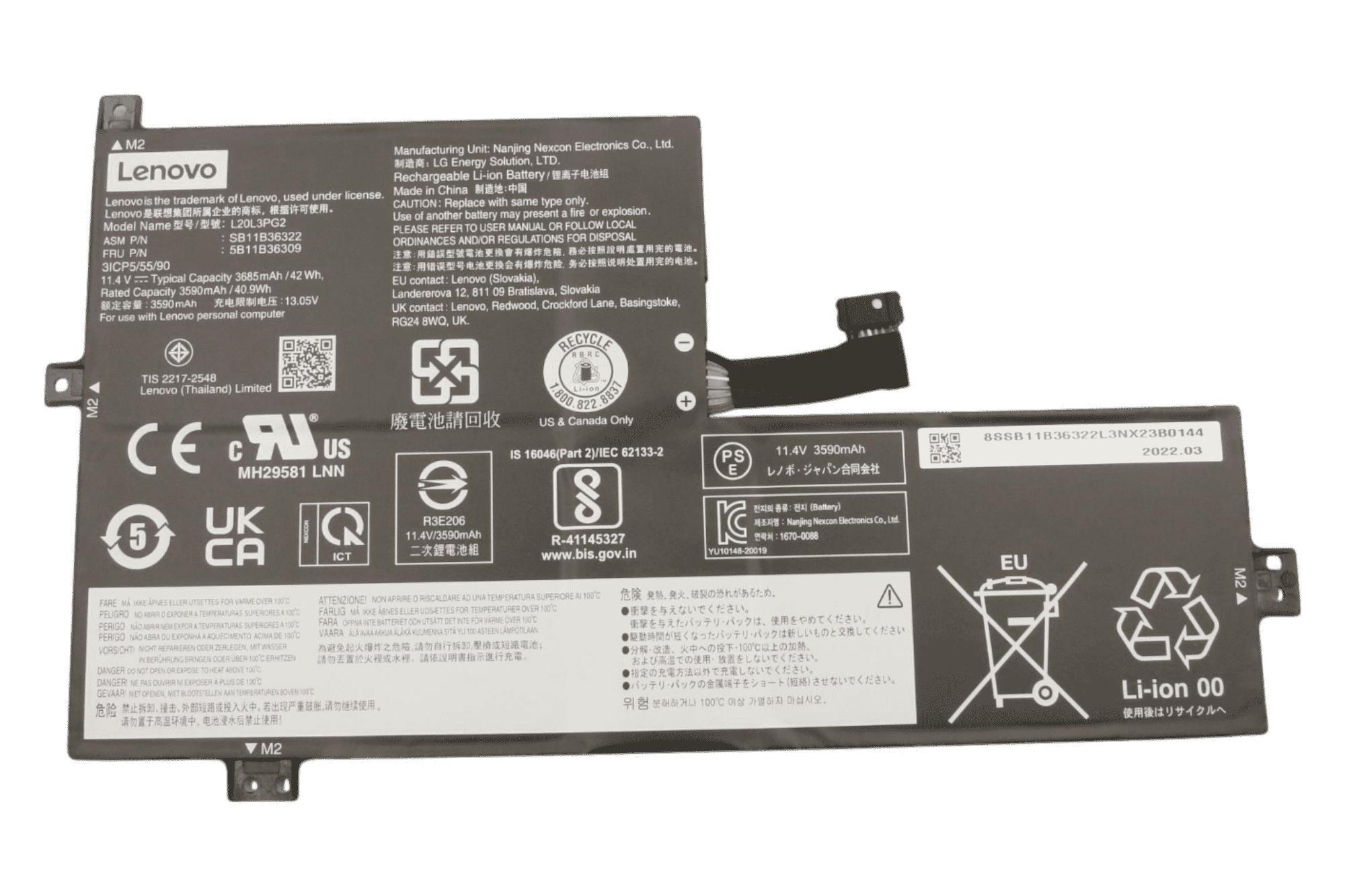 Lenovo Laptop Accu 3685mAh