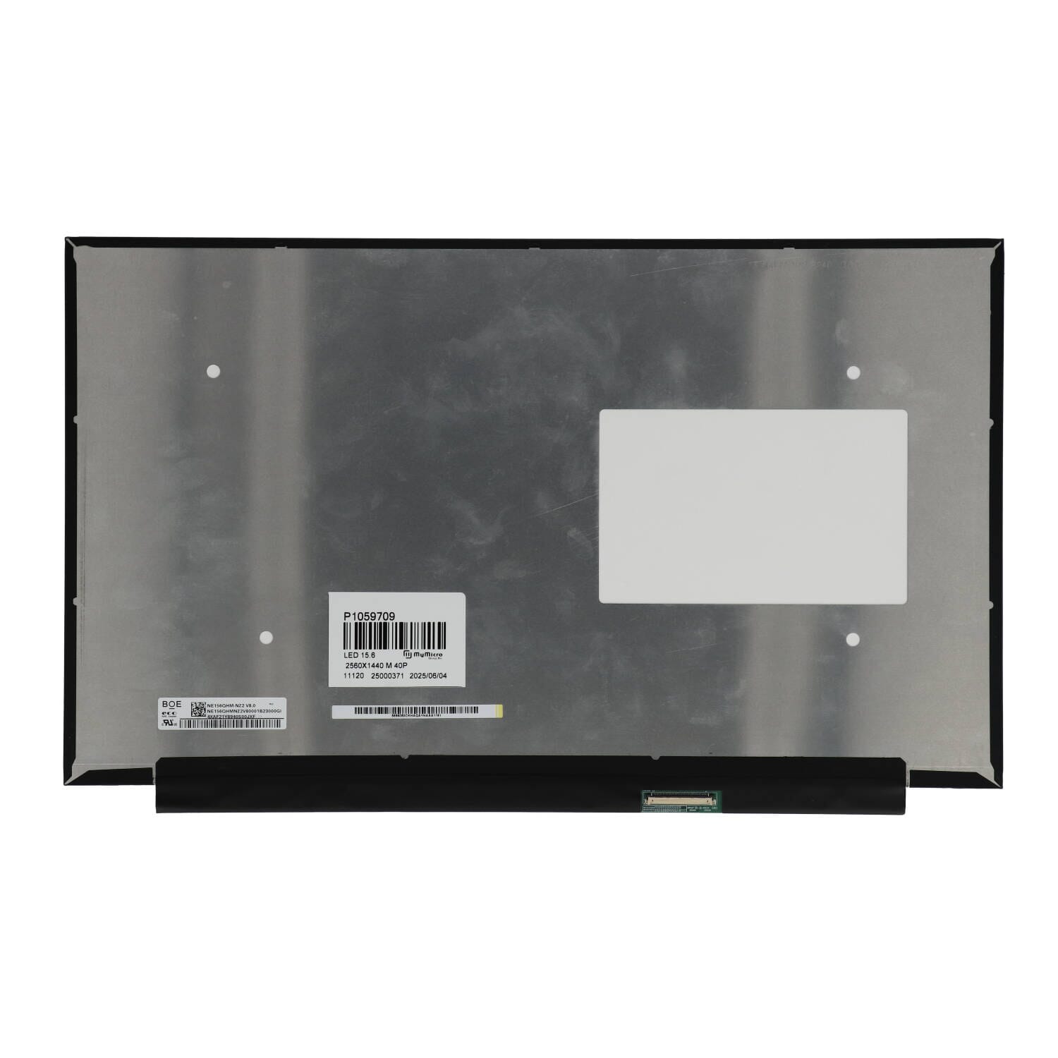 15,6 Zoll LCD-Bildschirm 2560×1440 Matte 40Pin eDP