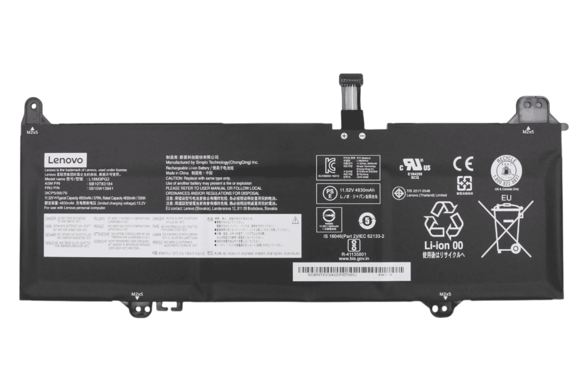 Lenovo Laptop Accu 4830mAh