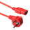 ACT 230V aansluitkabel schuko male (haaks) - C13 rood 0.6 m