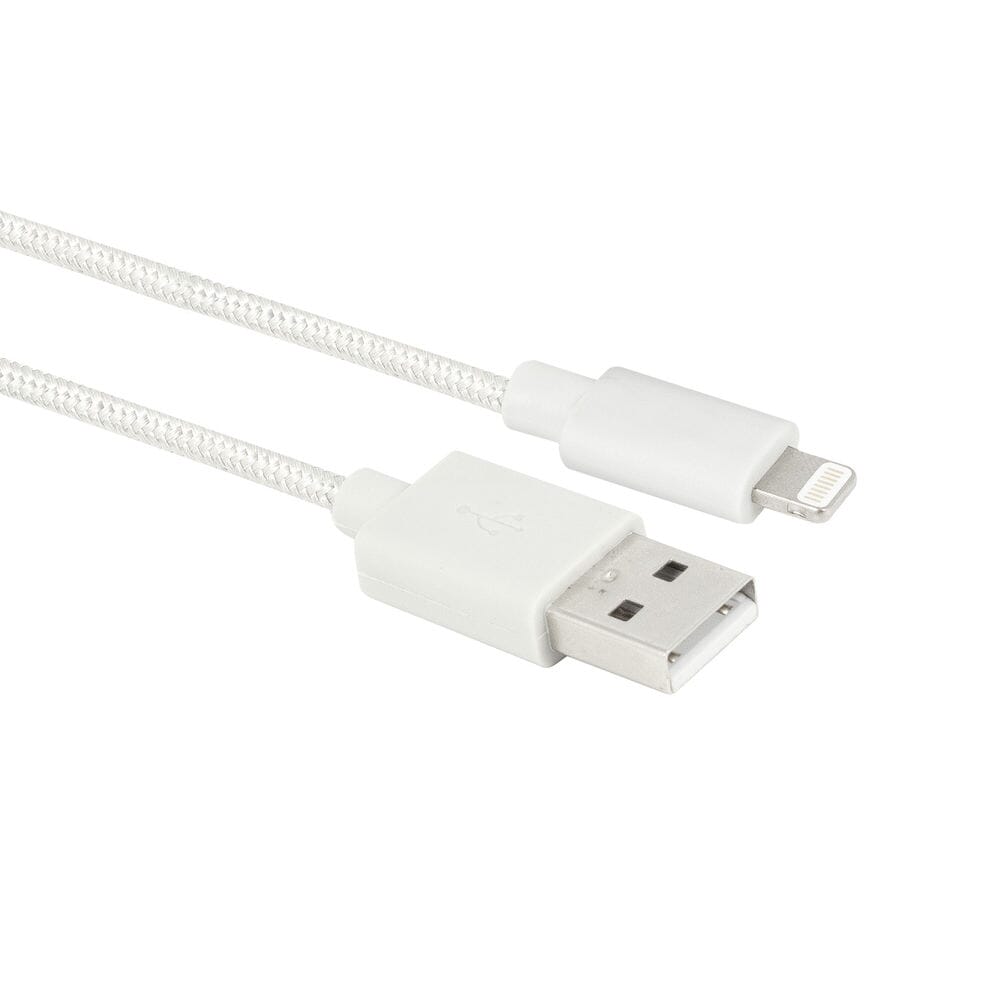 ACT USB A auf Lightning Lade- und Datenkabel 1m Nylon - weiß