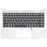 HP Laptop Tastatur Qwerty US + Top Cover, Hintergrundbeleuchtung -Silber