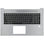 HP Laptop Tastatur Qwerty US + obere Abdeckung - Silber