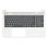 HP Laptop Tastatur Qwerty US + obere Abdeckung - Silber