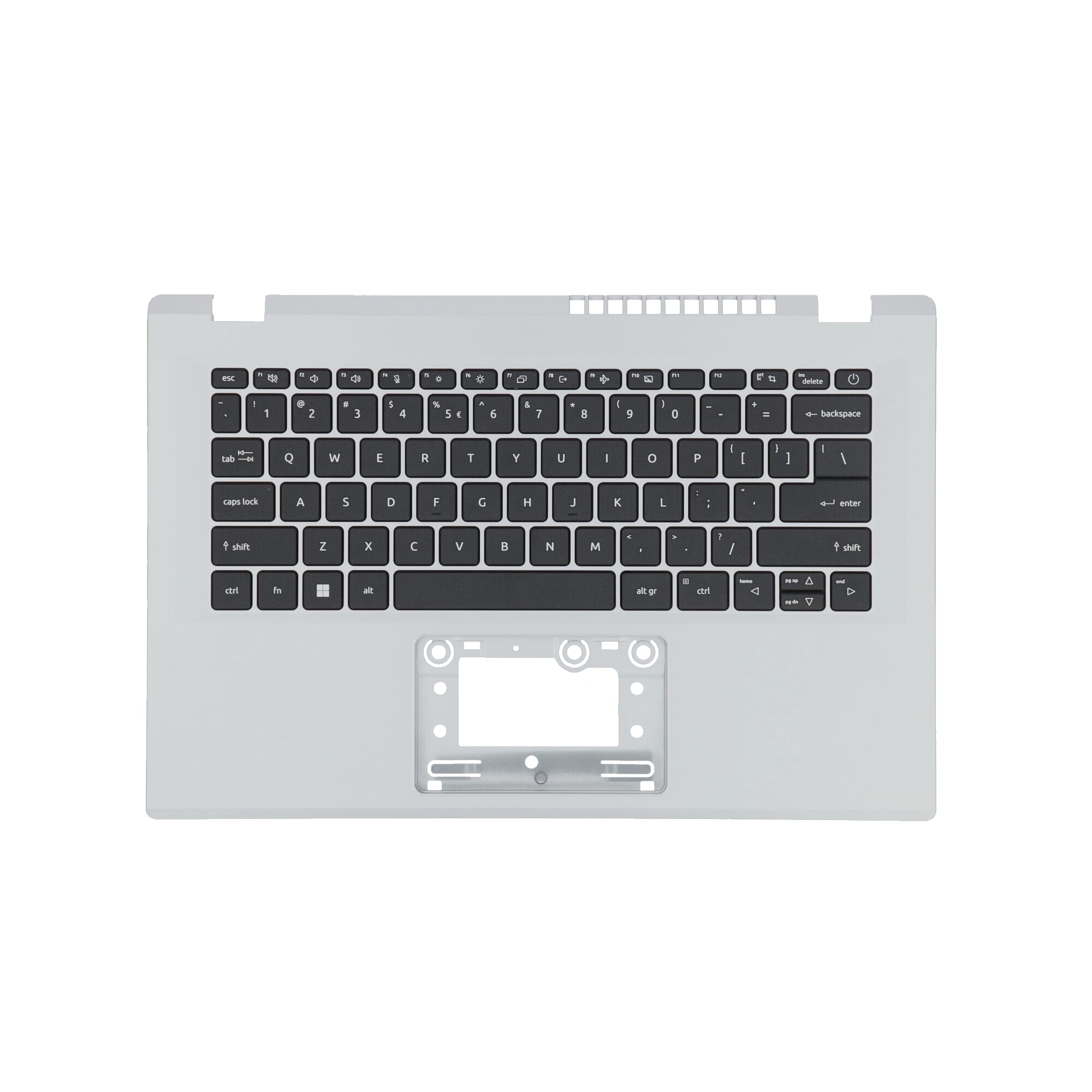 Acer Laptop Tastatur Qwerty US + Top Cover - Silber