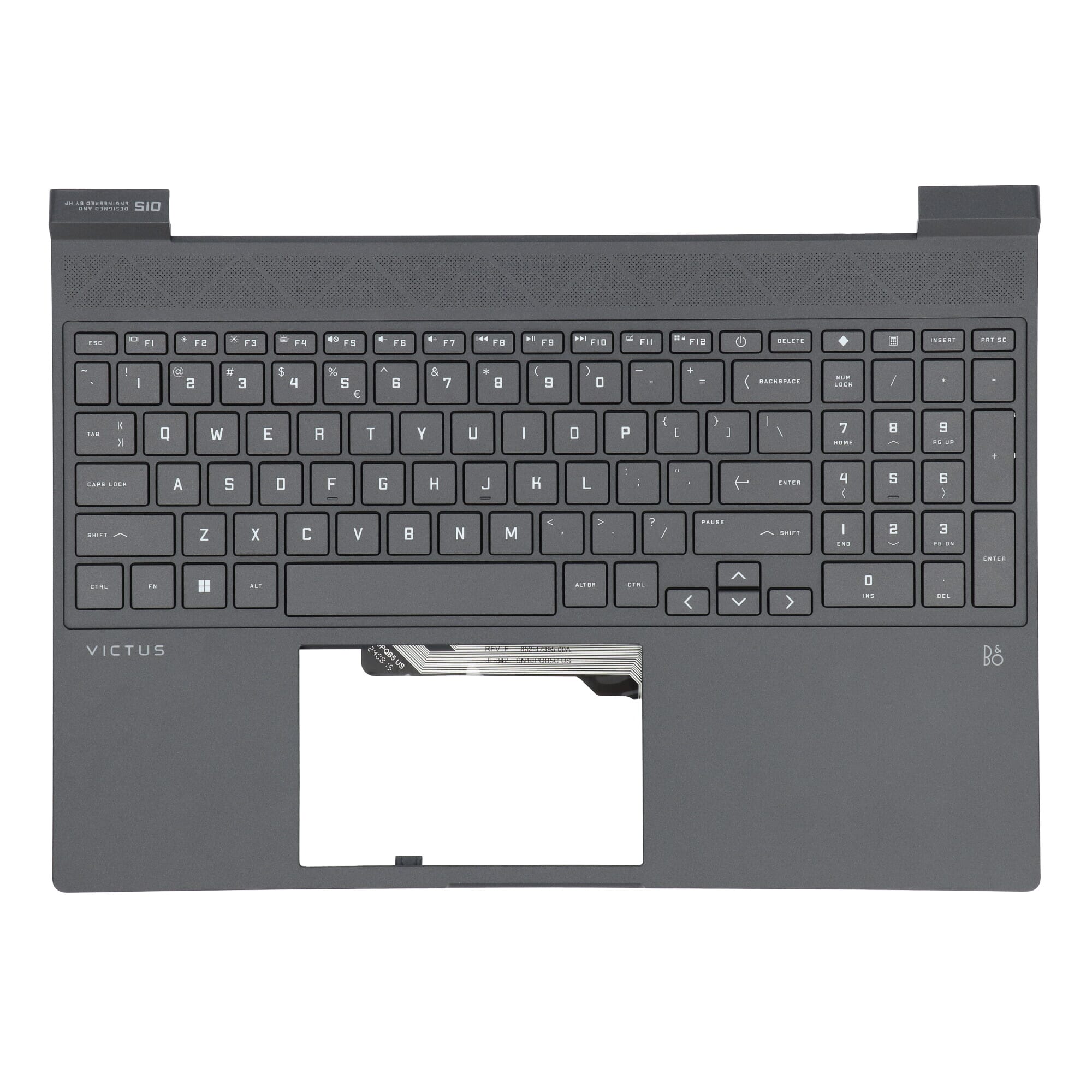 HP Laptop Tastatur Qwerty US + obere Abdeckung, BL